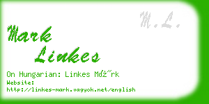 mark linkes business card